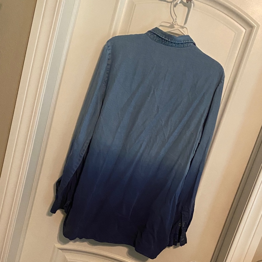 Chelsea & Theodore Blue Ombre Button Down Shirt - Picture 5 of 5